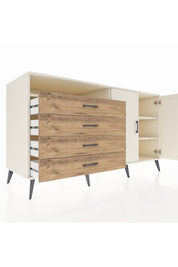 Kronos Konsol 3 Raflı 4 Çekmeceli 2 Kapaklı 176x59x99 Aytaşı-Aytaşı/Çam