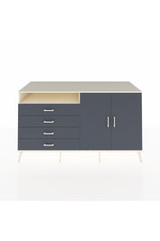 Kronos Konsol 3 Raflı 4 Çekmeceli 2 Kapaklı 176x59x99 Aytaşı-Antrasit