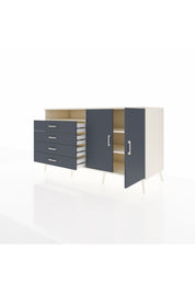 Kronos Konsol 3 Raflı 4 Çekmeceli 2 Kapaklı 176x59x99 Aytaşı-Antrasit