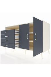 Kronos Konsol 3 Raflı 4 Çekmeceli 2 Kapaklı 176x59x99 Aytaşı-Antrasit