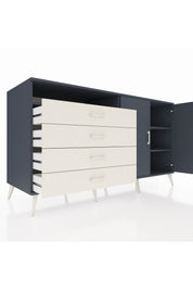 Kronos Konsol 3 Raflı 4 Çekmeceli 2 Kapaklı 176x59x99 Antrasit-Antrasit/Aytaşı