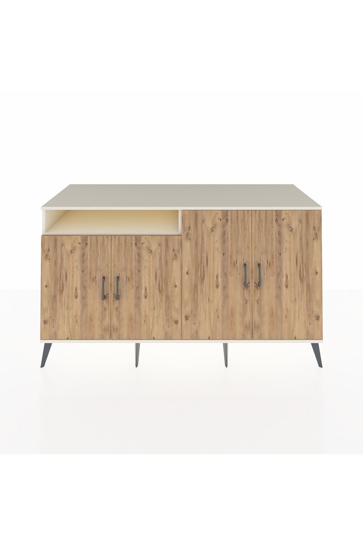 Kronos Konsol 4 Raflı 4 Kapaklı 176x59x99 Aytaşı-Çam/Aytaşı