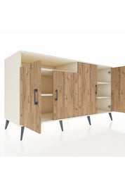 Kronos Konsol 4 Raflı 4 Kapaklı 176x59x99 Aytaşı-Çam/Aytaşı