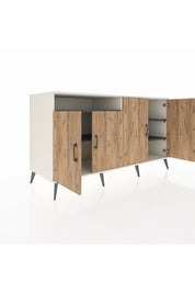 Kronos Konsol 4 Raflı 4 Kapaklı 176x59x99 Aytaşı-Çam/Antrasit