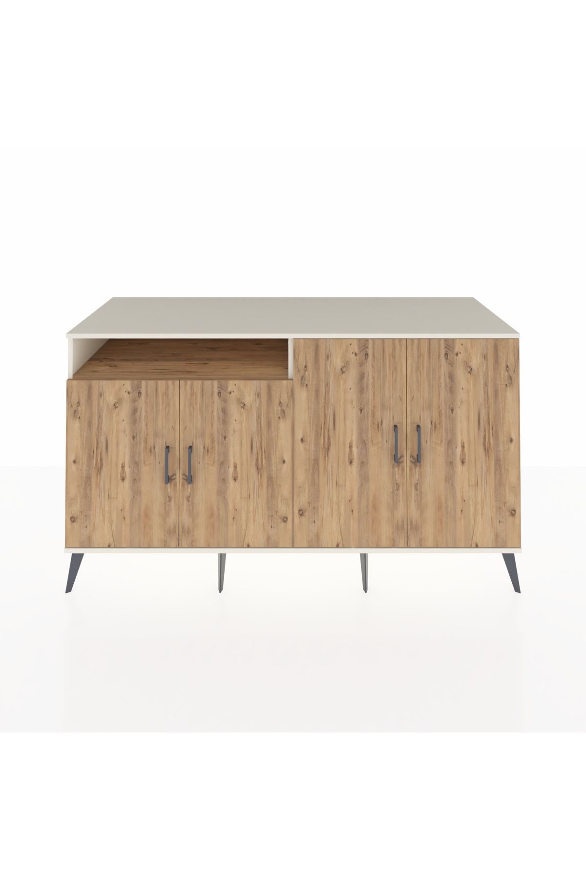 Kronos Konsol 4 Raflı 4 Kapaklı 176x59x99 Aytaşı-Çam