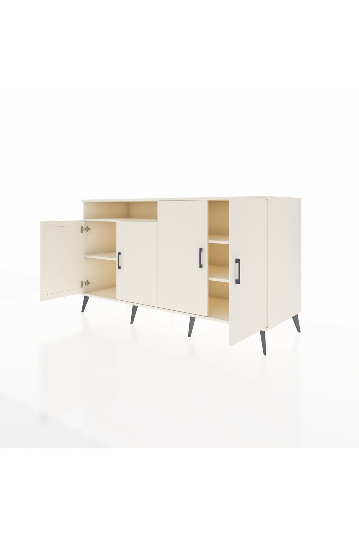 Kronos Konsol 4 Raflı 4 Kapaklı 176x59x99 Aytaşı-Aytaşı