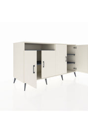 Kronos Konsol 4 Raflı 4 Kapaklı 176x59x99 Aytaşı-Aytaşı/Antrasit