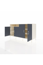 Kronos Konsol 4 Raflı 4 Kapaklı 176x59x99 Aytaşı-Antrasit/Aytaşı