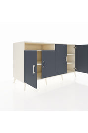 Kronos Konsol 4 Raflı 4 Kapaklı 176x59x99 Aytaşı-Antrasit/Aytaşı