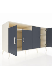 Kronos Konsol 4 Raflı 4 Kapaklı 176x59x99 Aytaşı-Antrasit/Aytaşı