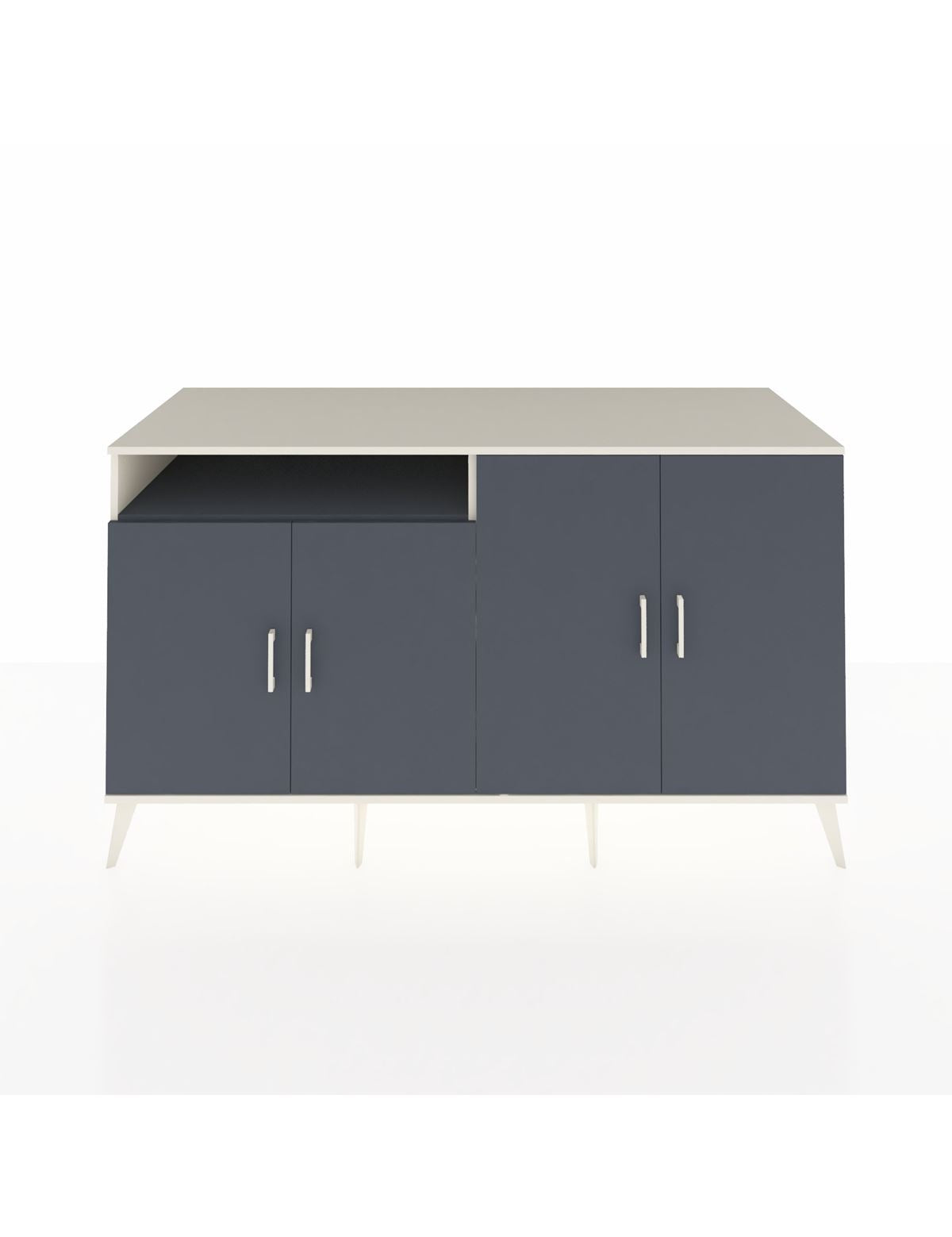 Kronos Konsol 4 Raflı 4 Kapaklı 176x59x99 Aytaşı-Antrasit