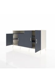 Kronos Konsol 4 Raflı 4 Kapaklı 176x59x99 Aytaşı-Antrasit