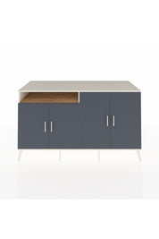 Kronos Konsol 4 Raflı 4 Kapaklı 176x59x99 Aytaşı-Antrasit/Çam