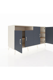 Kronos Konsol 4 Raflı 4 Kapaklı 176x59x99 Aytaşı-Antrasit/Çam