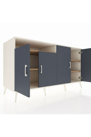 Kronos Konsol 4 Raflı 4 Kapaklı 176x59x99 Aytaşı-Antrasit/Çam