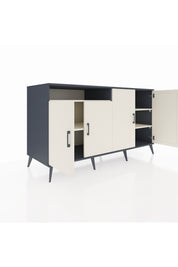 Kronos Konsol 4 Raflı 4 Kapaklı 176x59x99 Antrasit-Aytaşı