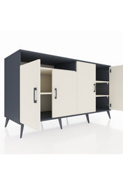 Kronos Konsol 4 Raflı 4 Kapaklı 176x59x99 Antrasit-Aytaşı