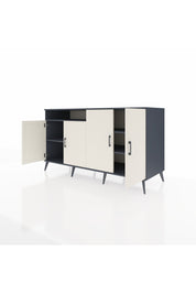 Kronos Konsol 4 Raflı 4 Kapaklı 176x59x99 Antrasit-Aytaşı/Antrasit