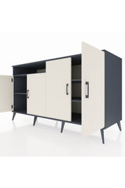 Kronos Konsol 4 Raflı 4 Kapaklı 176x59x99 Antrasit-Aytaşı/Antrasit