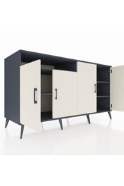 Kronos Konsol 4 Raflı 4 Kapaklı 176x59x99 Antrasit-Aytaşı/Antrasit