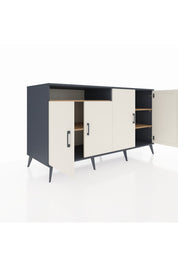 Kronos Konsol 4 Raflı 4 Kapaklı 176x59x99 Antrasit-Aytaşı/Çam