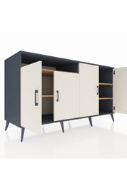 Kronos Konsol 4 Raflı 4 Kapaklı 176x59x99 Antrasit-Aytaşı/Çam