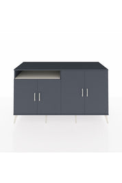 Kronos Konsol 4 Raflı 4 Kapaklı 176x59x99 Antrasit-Antrasit/Aytaşı