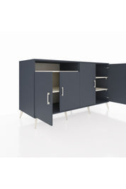 Kronos Konsol 4 Raflı 4 Kapaklı 176x59x99 Antrasit-Antrasit/Aytaşı