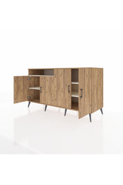 Kronos Konsol 4 Raflı 4 Kapaklı 176x59x99 Çam-Çam/Aytaşı