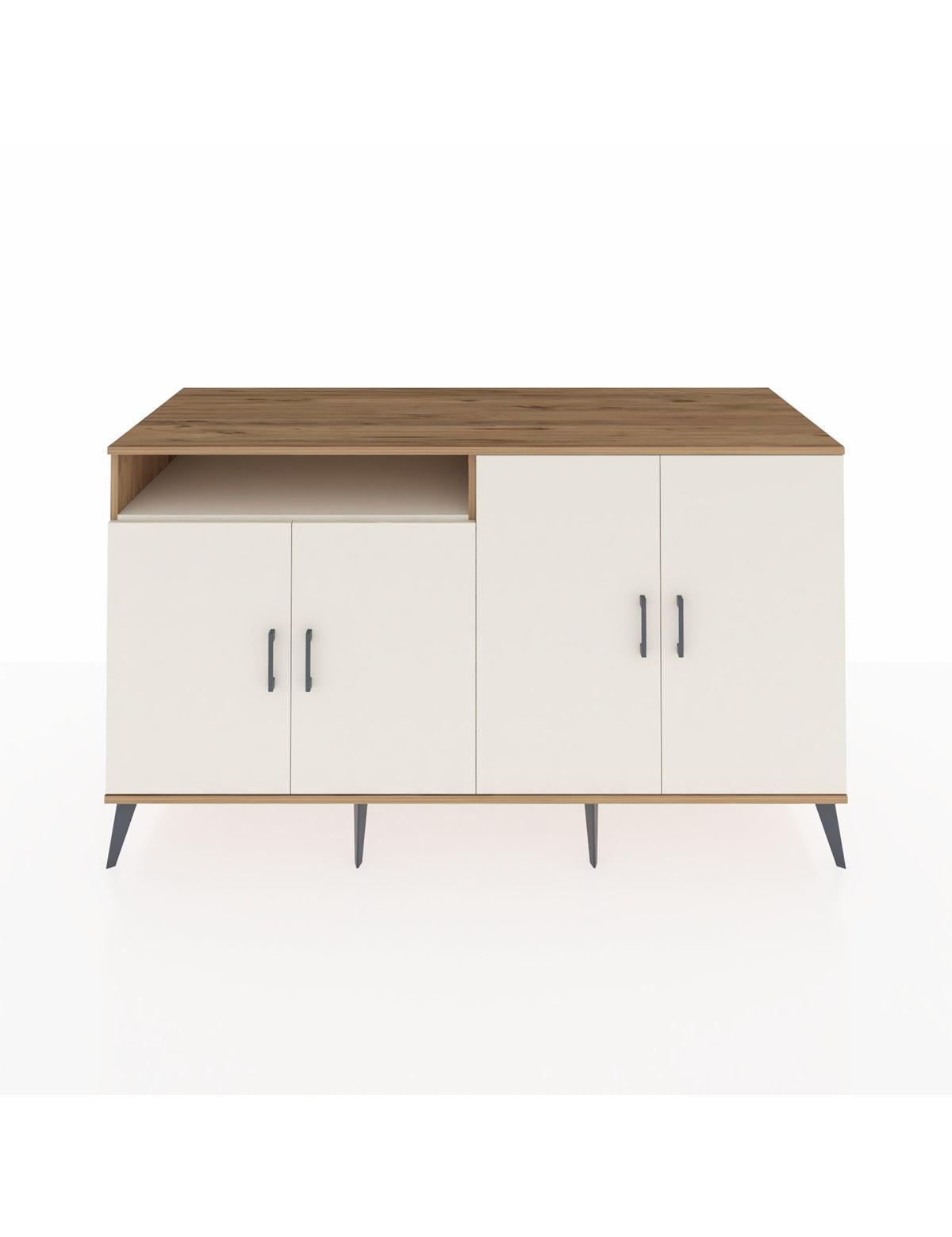 Kronos Konsol 4 Raflı 4 Kapaklı 176x59x99 Çam-Aytaşı