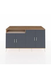 Kronos Konsol 4 Raflı 4 Kapaklı 176x59x99 Çam-Antrasit/Aytaşı