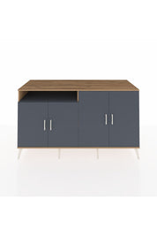 Kronos Konsol 4 Raflı 4 Kapaklı 176x59x99 Çam-Antrasit