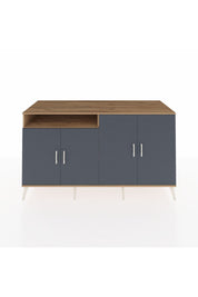 Kronos Konsol 4 Raflı 4 Kapaklı 176x59x99 Çam-Antrasit/Çam