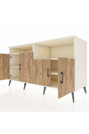 Kronos Konsol 4 Raflı 4 Kapaklı 176x59x99 Aytaşı-Çam/Aytaşı