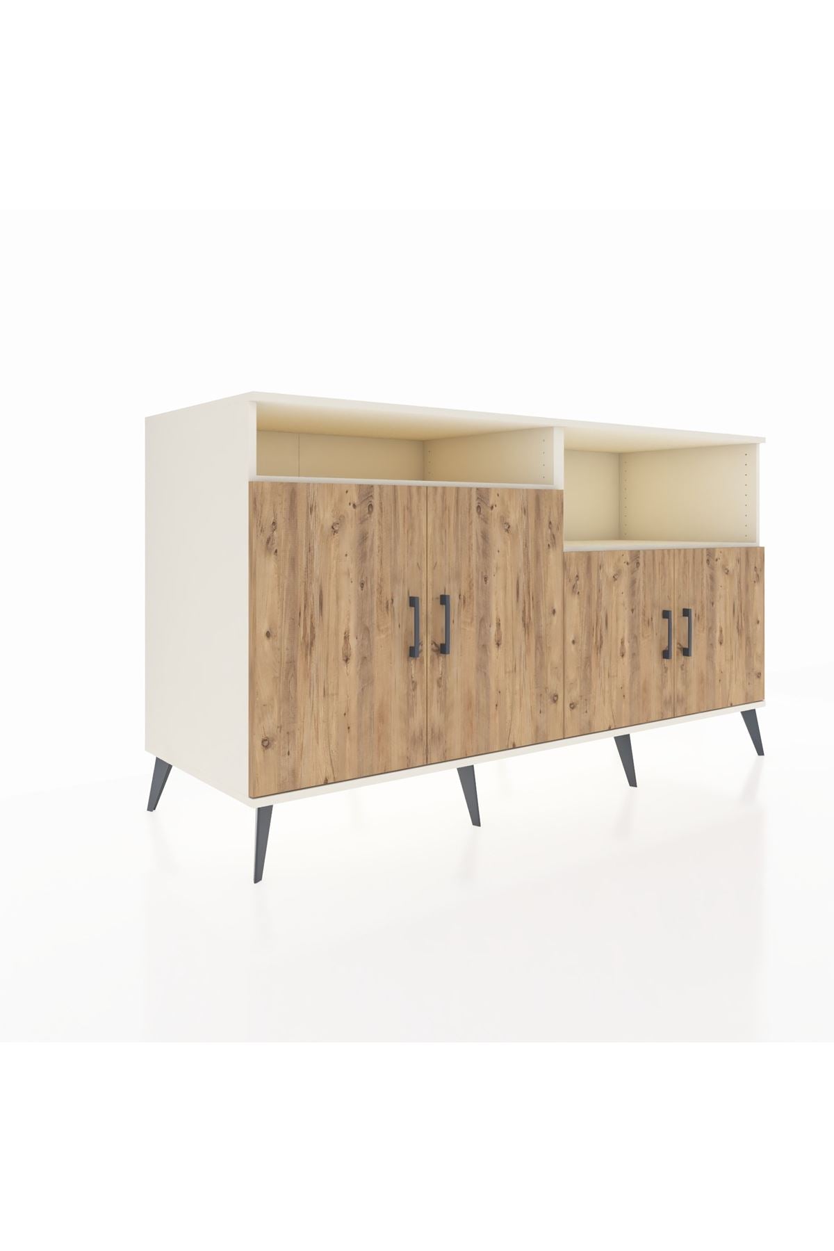 Kronos Konsol 4 Raflı 4 Kapaklı 176x59x99 Aytaşı-Çam/Aytaşı