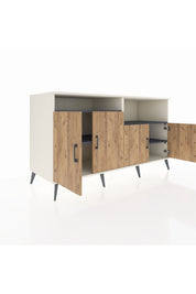 Kronos Konsol 4 Raflı 4 Kapaklı 176x59x99 Aytaşı-Çam/Antrasit