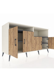 Kronos Konsol 4 Raflı 4 Kapaklı 176x59x99 Aytaşı-Çam/Antrasit