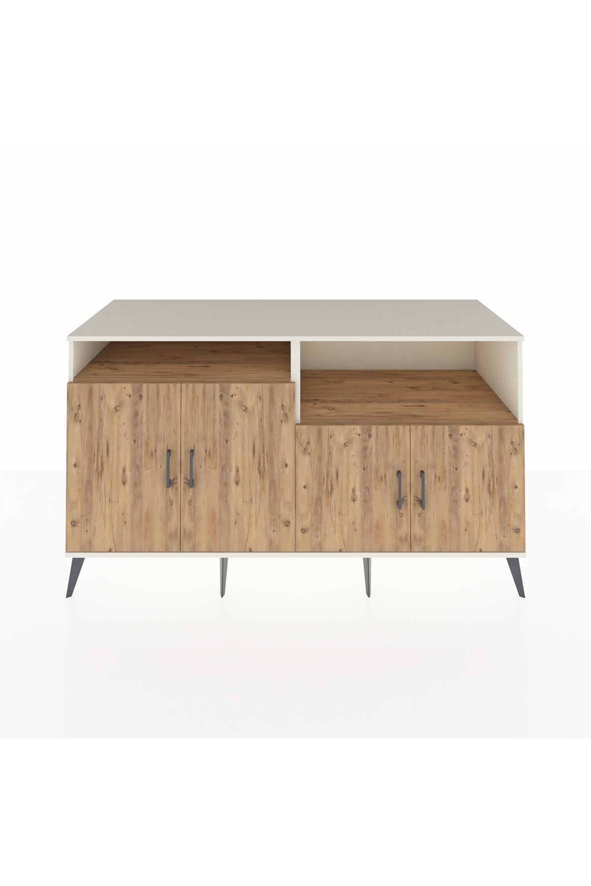 Kronos Konsol 4 Raflı 4 Kapaklı 176x59x99 Aytaşı-Çam