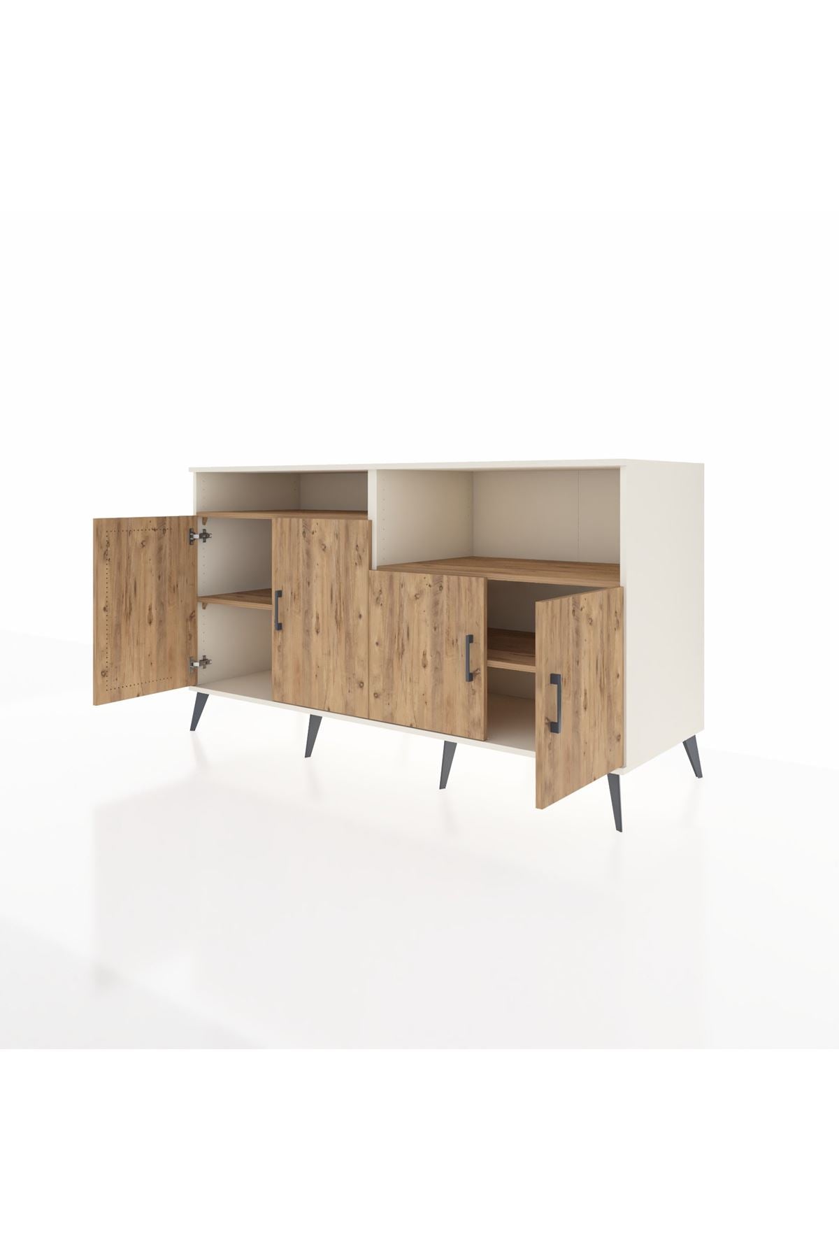 Kronos Konsol 4 Raflı 4 Kapaklı 176x59x99 Aytaşı-Çam