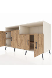 Kronos Konsol 4 Raflı 4 Kapaklı 176x59x99 Aytaşı-Çam