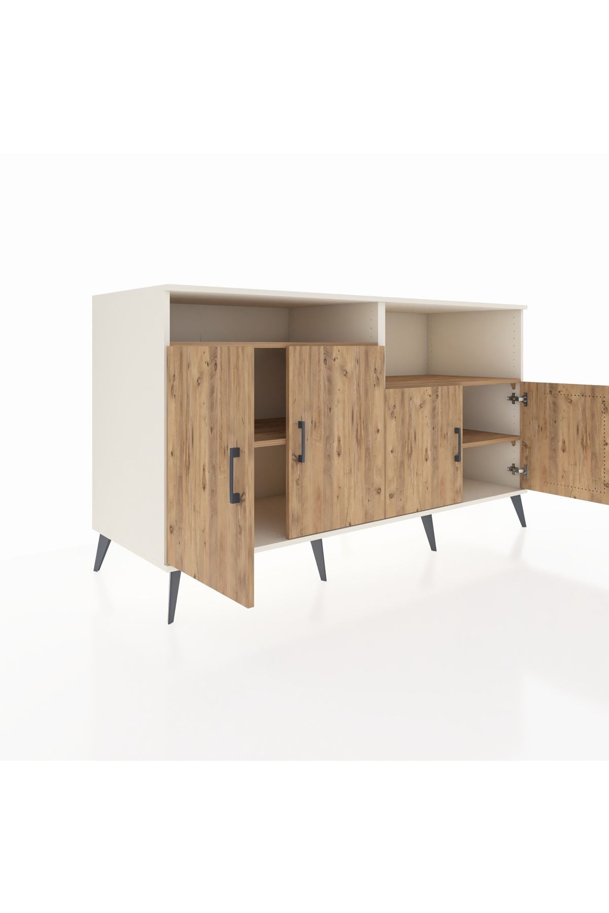 Kronos Konsol 4 Raflı 4 Kapaklı 176x59x99 Aytaşı-Çam