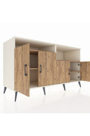 Kronos Konsol 4 Raflı 4 Kapaklı 176x59x99 Aytaşı-Çam