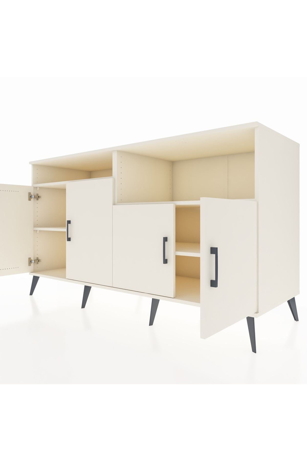 Kronos Konsol 4 Raflı 4 Kapaklı 176x59x99 Aytaşı-Aytaşı