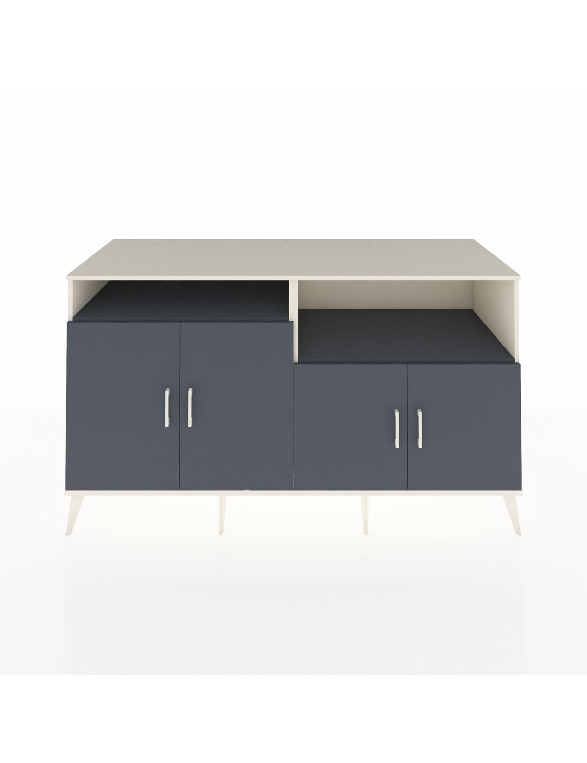 Kronos Konsol 4 Raflı 4 Kapaklı 176x59x99 Aytaşı-Antrasit