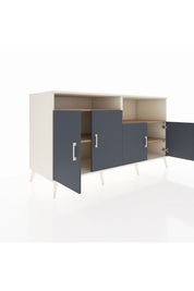 Kronos Konsol 4 Raflı 4 Kapaklı 176x59x99 Aytaşı-Antrasit/Çam