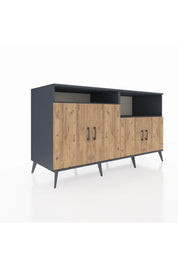 Kronos Konsol 4 Raflı 4 Kapaklı 176x59x99 Antrasit-Çam/Antrasit