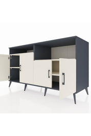 Kronos Konsol 4 Raflı 4 Kapaklı 176x59x99 Antrasit-Aytaşı