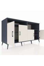 Kronos Konsol 4 Raflı 4 Kapaklı 176x59x99 Antrasit-Aytaşı/Antrasit