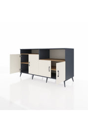 Kronos Konsol 4 Raflı 4 Kapaklı 176x59x99 Antrasit-Aytaşı/Çam