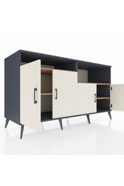 Kronos Konsol 4 Raflı 4 Kapaklı 176x59x99 Antrasit-Aytaşı/Çam